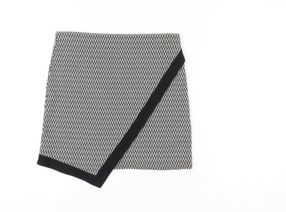 Atmosphere Women’s Black Geometric Wrap Skirt Size 12