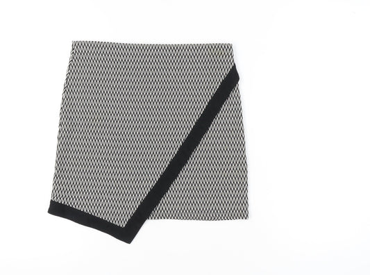 Atmosphere Women’s Black Geometric Wrap Skirt Size 12