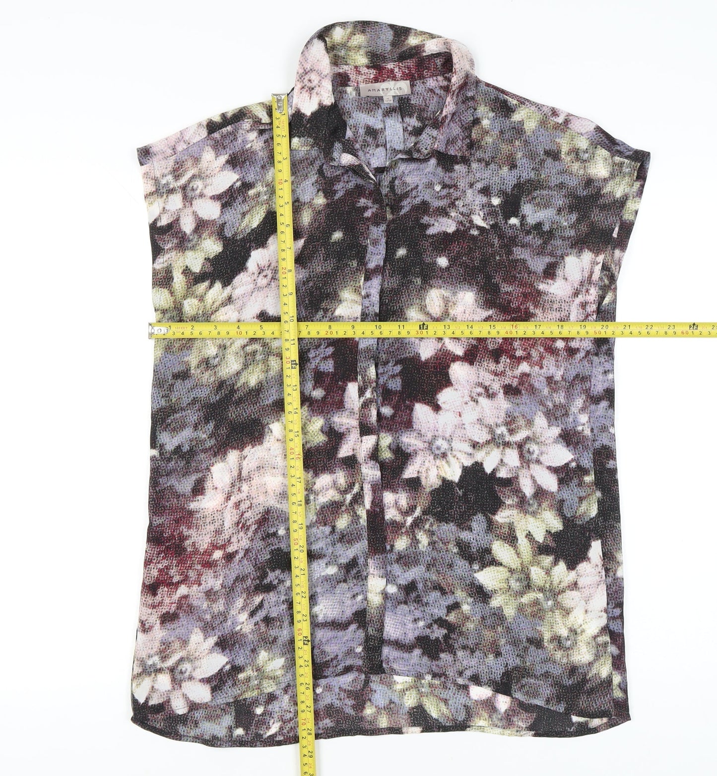 Womens UK Size 12 Amaryllis Multicoloured Tunic Blouse