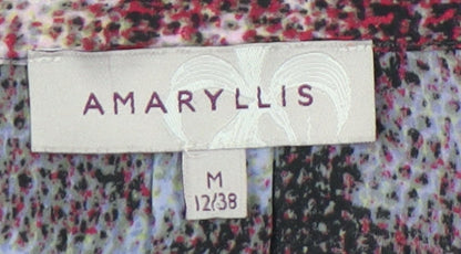 Womens UK Size 12 Amaryllis Multicoloured Tunic Blouse