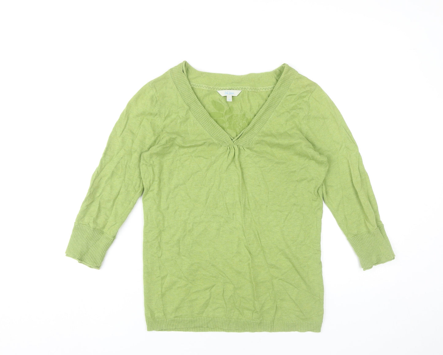 Womens UK Size 10 Fat Face Green Pullover Jumper