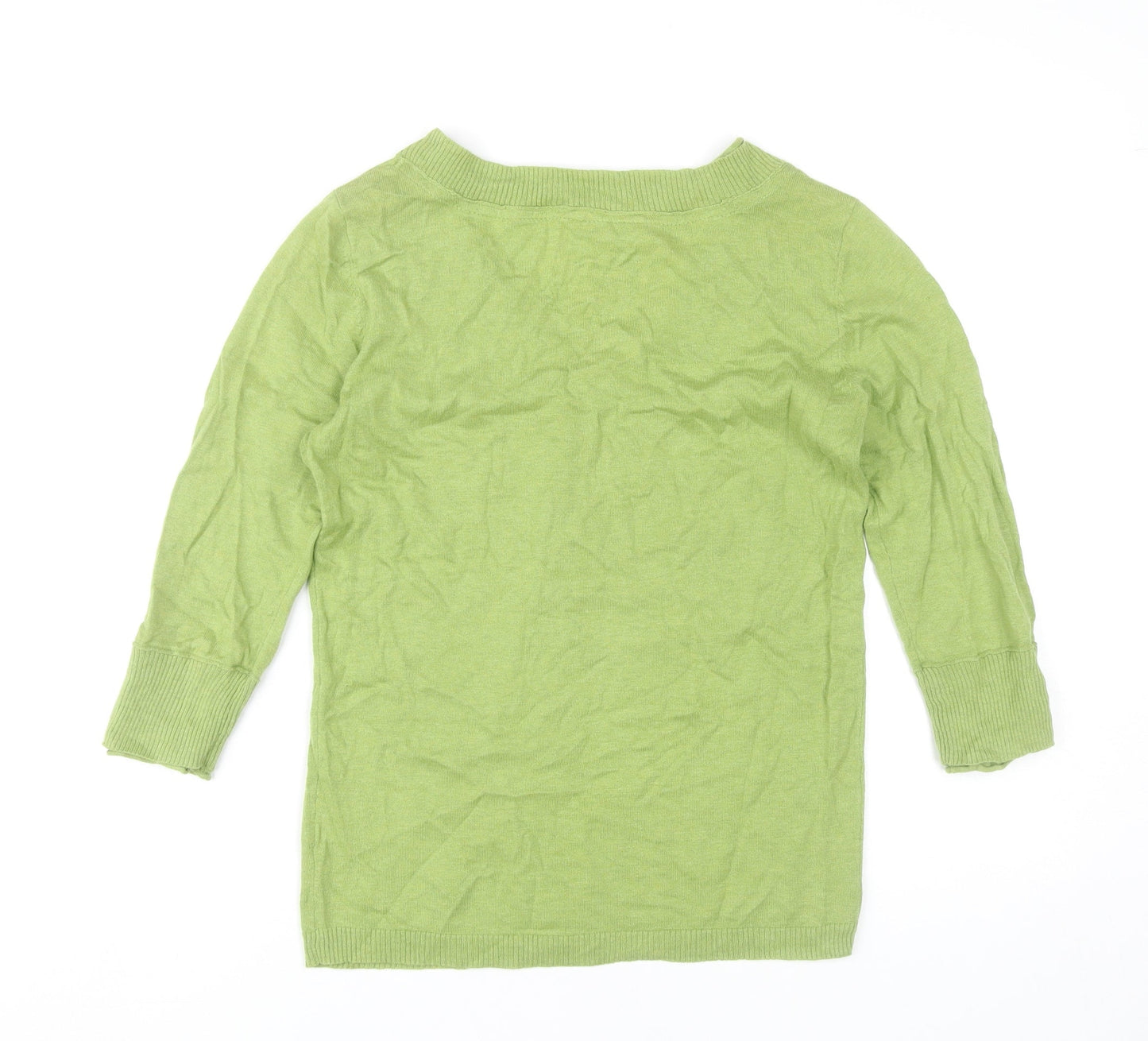 Womens UK Size 10 Fat Face Green Pullover Jumper