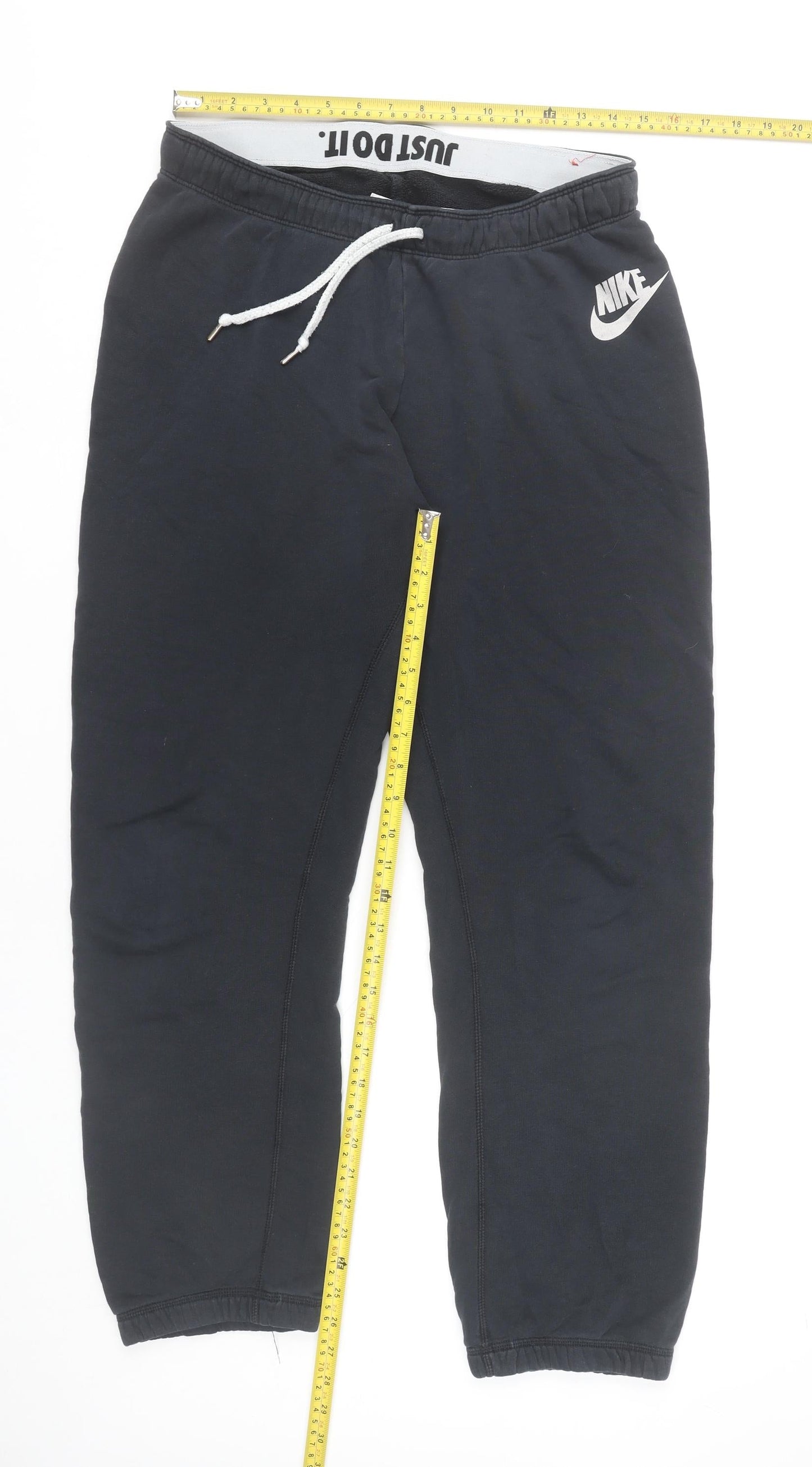 Nike Mens Black L Sweatpants Joggers Cotton Blend Logo Casual