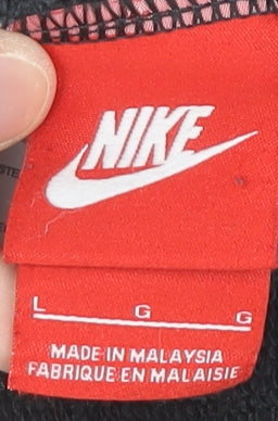 Nike Mens Black L Sweatpants Joggers Cotton Blend Logo Casual