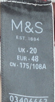 Womens UK Size 20 Marks and Spencer Multicoloured Basic T-Shirt