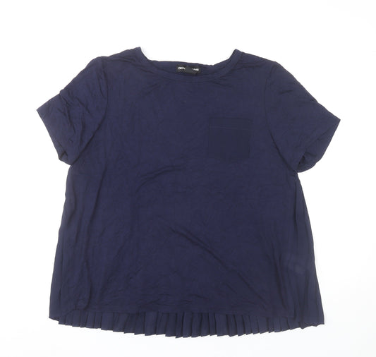 Womens UK Size L DKNY Jeans Blue Basic T-Shirt