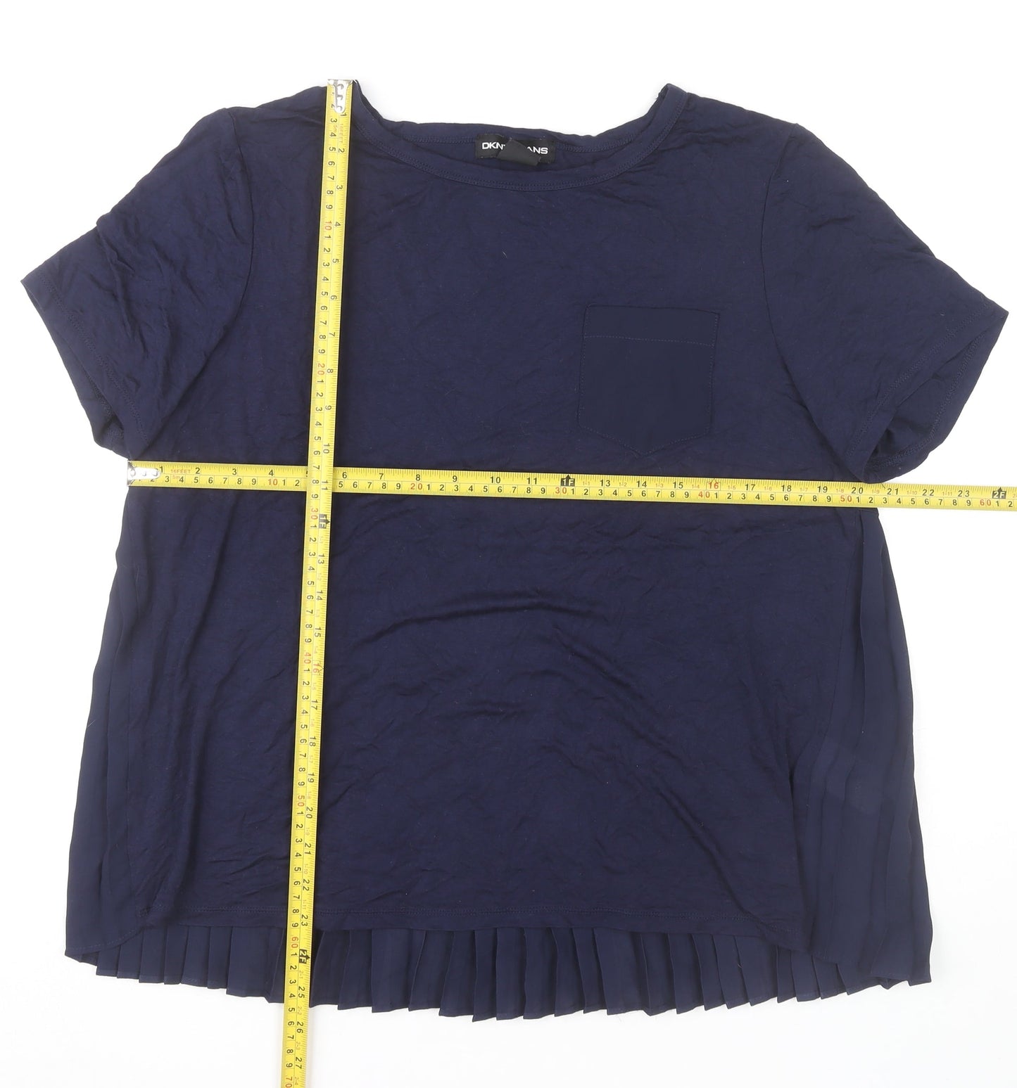 Womens UK Size L DKNY Jeans Blue Basic T-Shirt