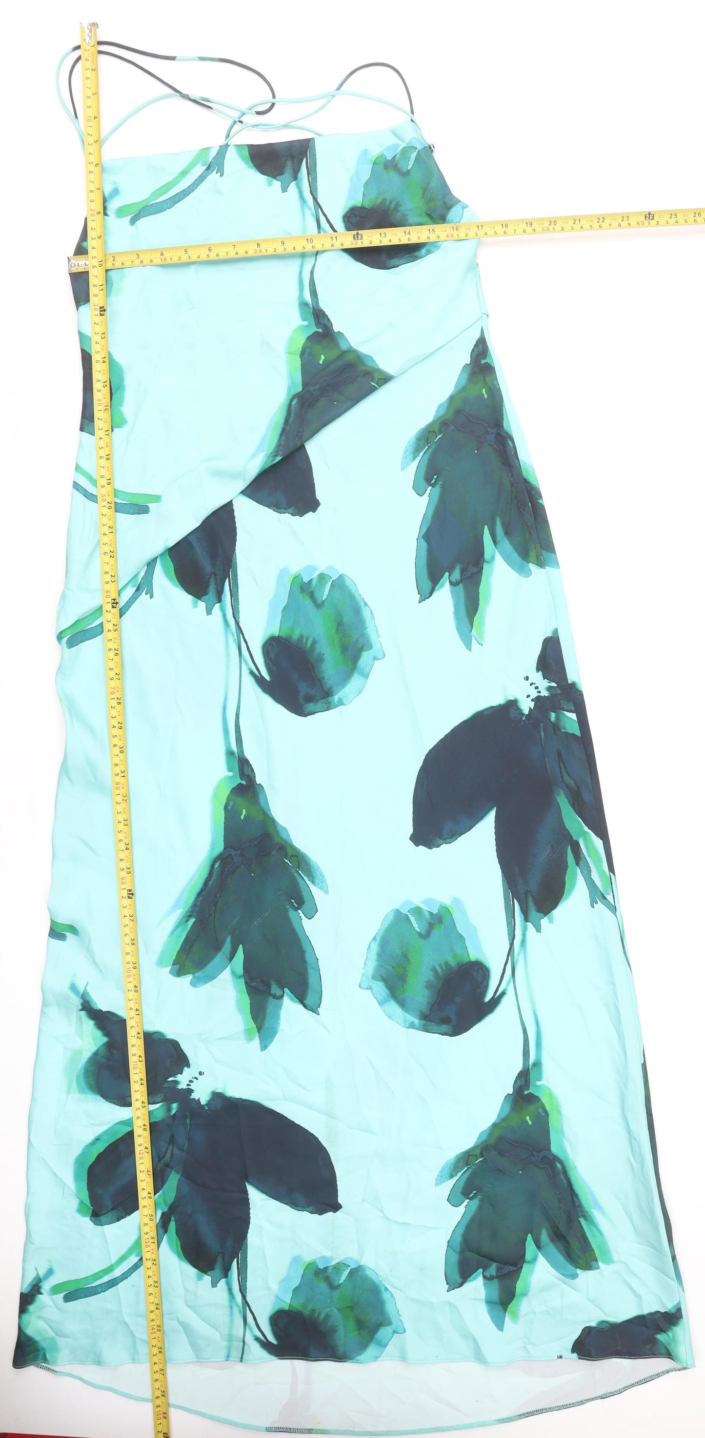 ASOS Women’s Blue Green Floral Slip Maxi Dress Size 14
