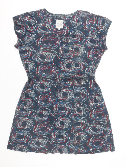 Mistral Women’s Blue Floral A-Line Knee Length Dress Size 14