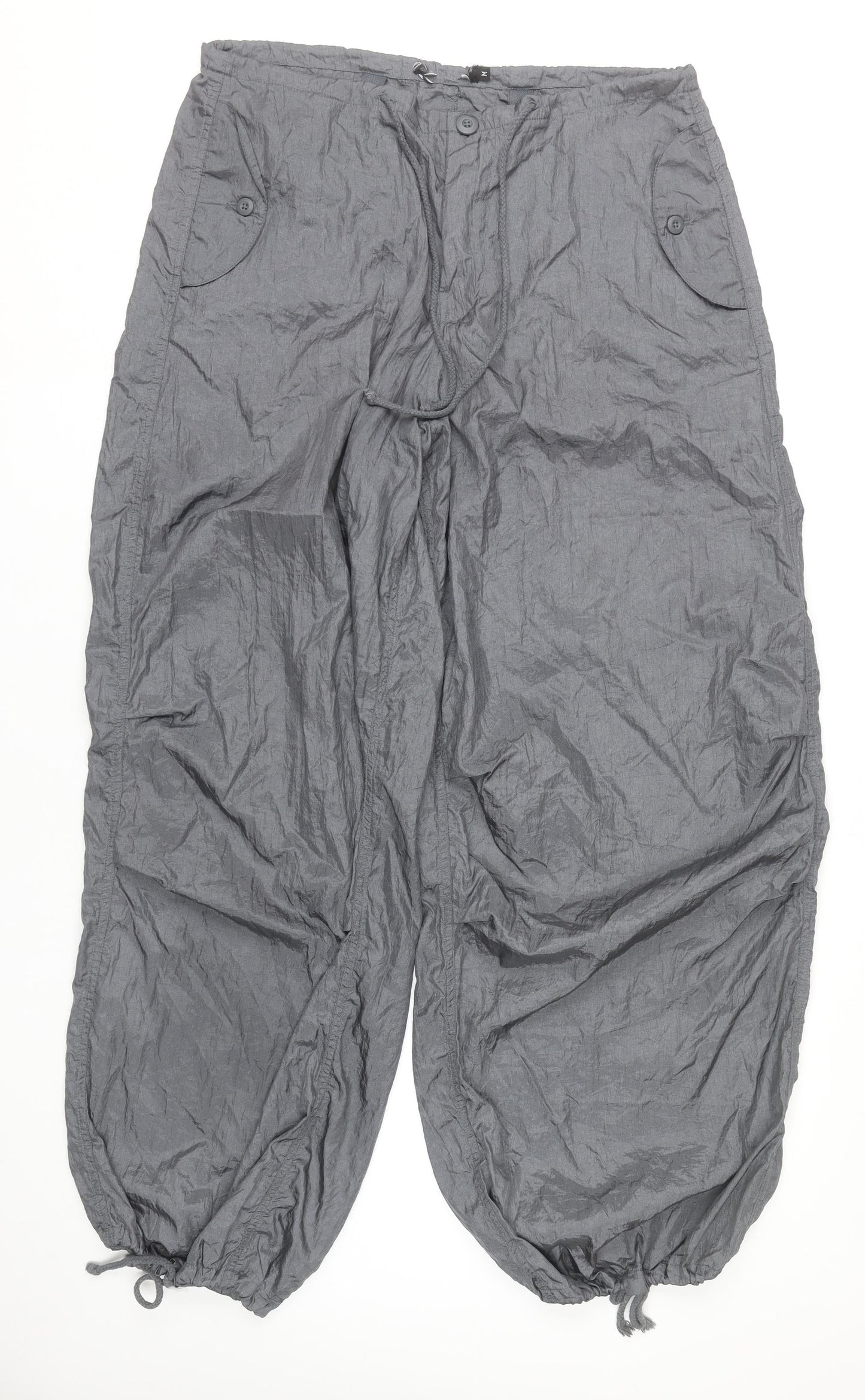 Womens UK Size M Motel Relaxed Fit Cargo Grey Trousers