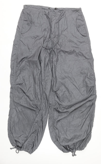 Womens UK Size M Motel Relaxed Fit Cargo Grey Trousers