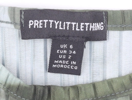 PrettyLittleThing Women’s Green Mini Bodycon Dress Size 6