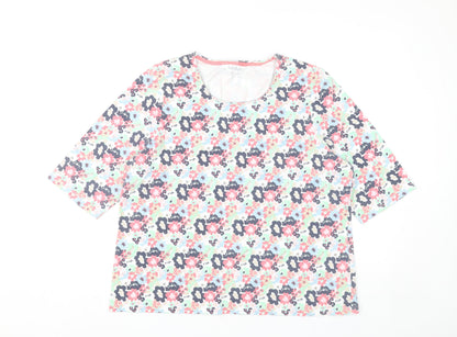 Womens UK Size 20 Tulchan Multicoloured Basic T-Shirt