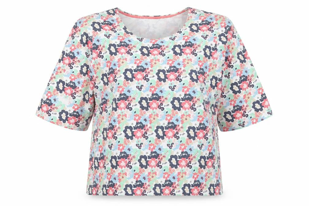 Womens UK Size 20 Tulchan Multicoloured Basic T-Shirt