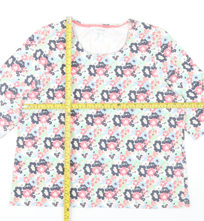 Womens UK Size 20 Tulchan Multicoloured Basic T-Shirt
