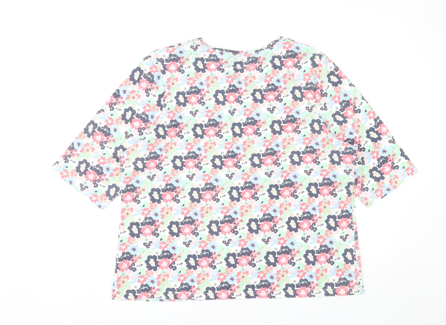 Womens UK Size 20 Tulchan Multicoloured Basic T-Shirt