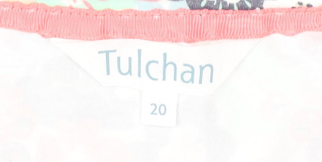 Womens UK Size 20 Tulchan Multicoloured Basic T-Shirt