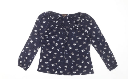 Womens UK Size 8 Phase Eight Blue Tunic Blouse