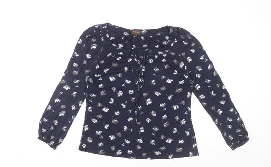 Womens UK Size 8 Phase Eight Blue Tunic Blouse