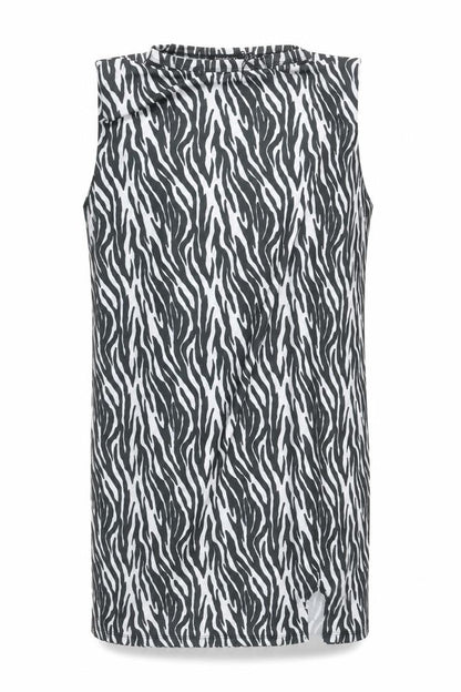 Boohoo Women’s Black Zebra Print Bodycon Mini Dress Size 8