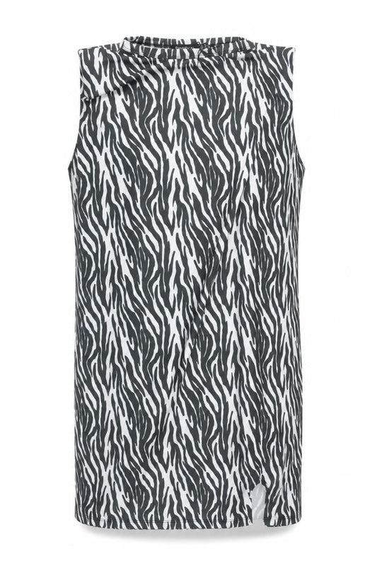 Boohoo Women’s Black Zebra Print Bodycon Mini Dress Size 8