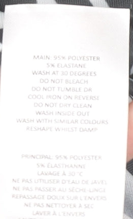 Boohoo Women’s Black Zebra Print Bodycon Mini Dress Size 8