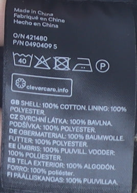 H&M Womens Beige Leopard Print Pencil Skirt Size 6 Cotton Zip Detail