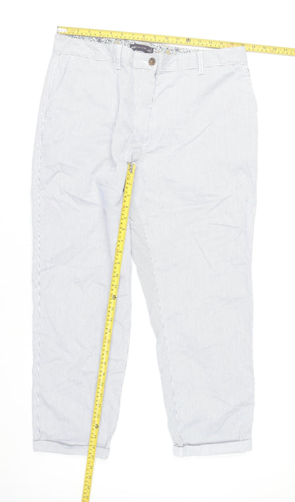 Womens UK Size 16 Marks and Spencer Regular Fit Chino White Trousers