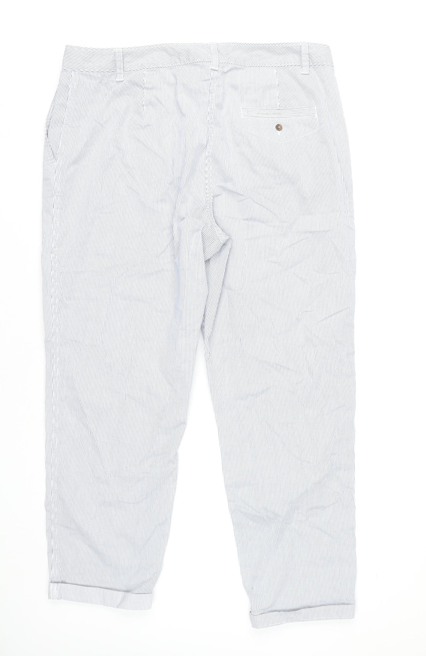 Womens UK Size 16 Marks and Spencer Regular Fit Chino White Trousers