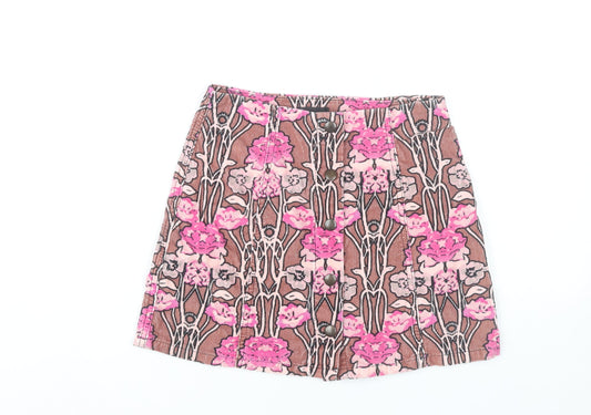 Womens UK Size 8 Topshop A-Line Corduroy Skirt