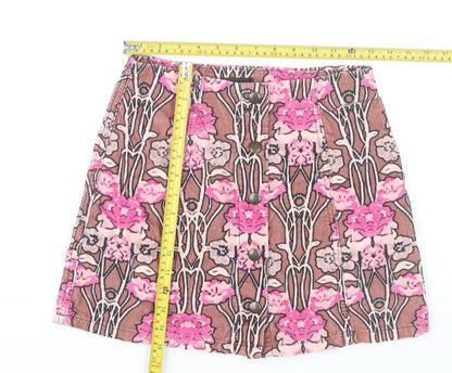 Womens UK Size 8 Topshop A-Line Corduroy Skirt