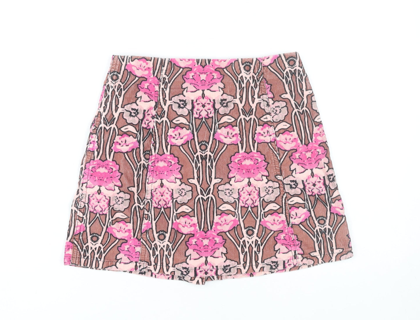 Womens UK Size 8 Topshop A-Line Corduroy Skirt