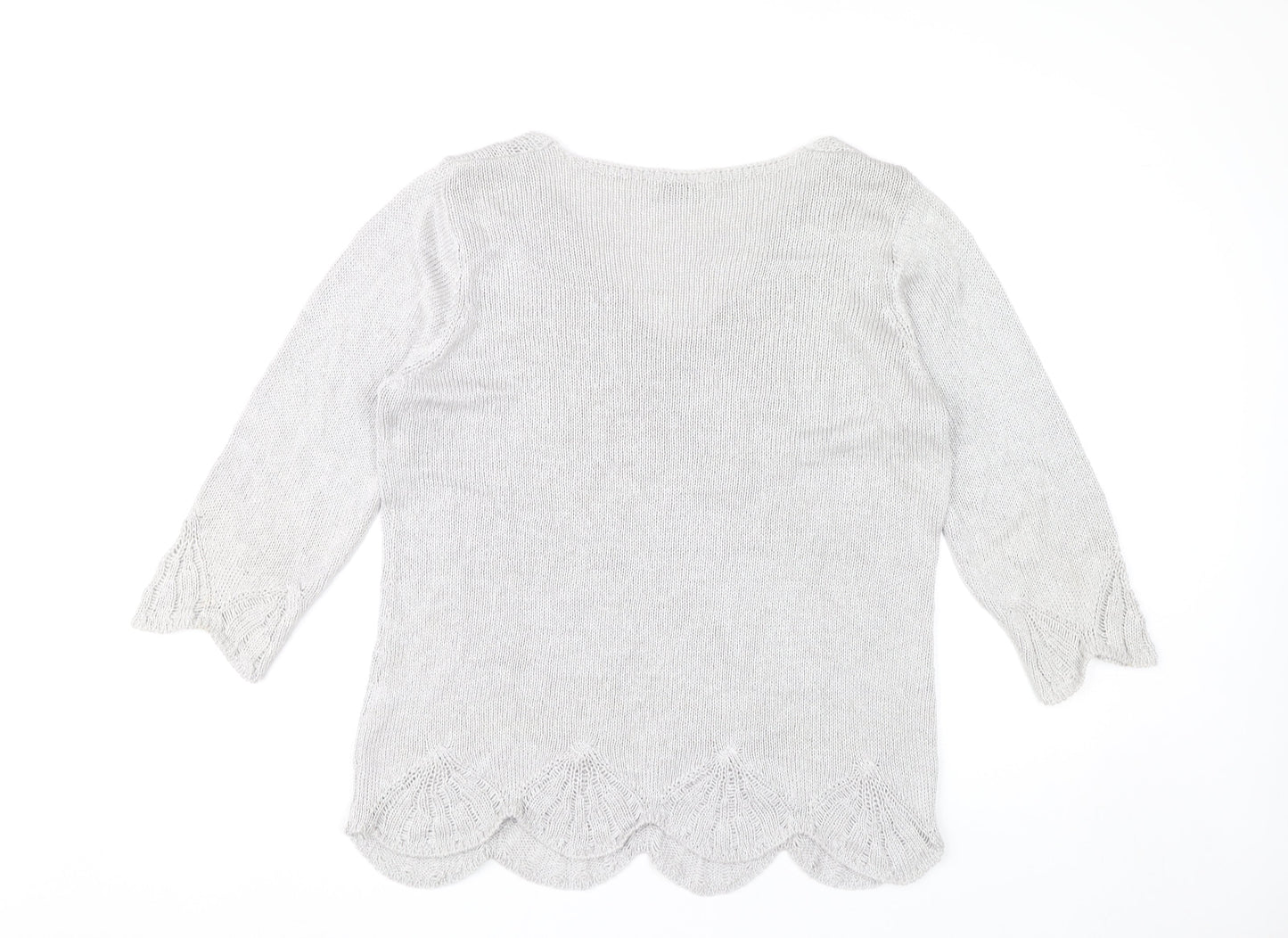 Womens UK Size L Marks and Spencer Grey Pullover Jumper