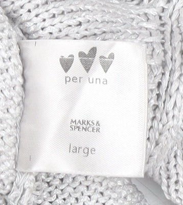 Womens UK Size L Marks and Spencer Grey Pullover Jumper