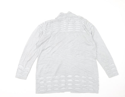 Womens UK Size 16 Marks and Spencer Grey Cardigan Jumper