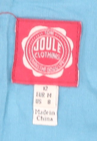 Joules Women’s Blue Polka Dot Cotton A-Line Sleeveless Dress Size 12