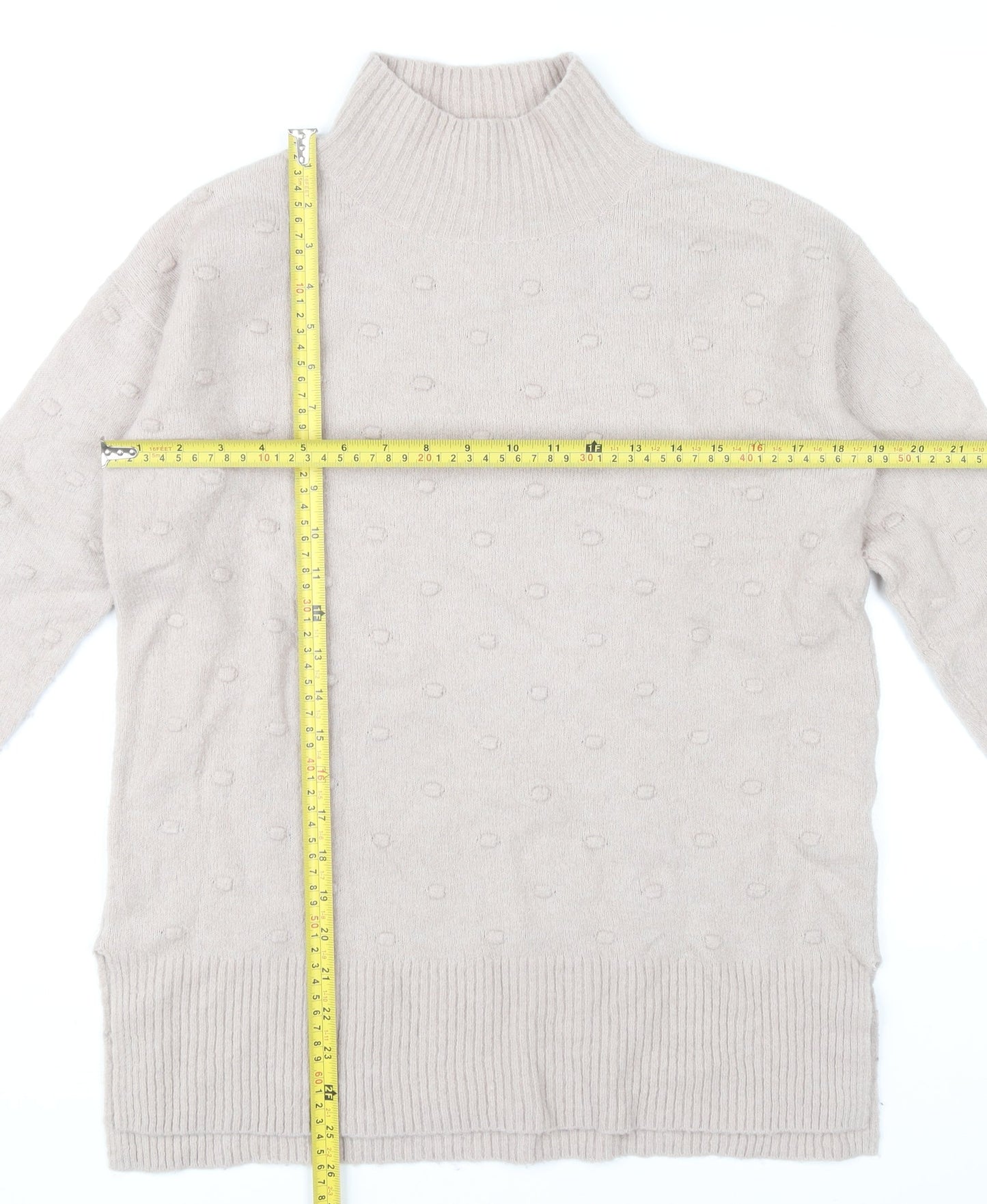 Womens UK Size 6 Fat Face Beige Pullover Jumper