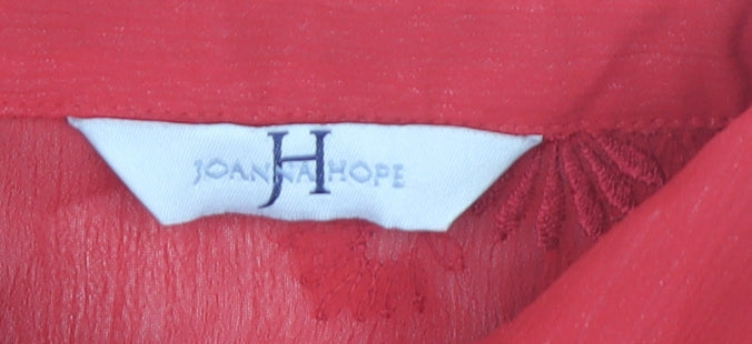 Womens UK Size 18 Joanna Hope Red Blouse Button-Up
