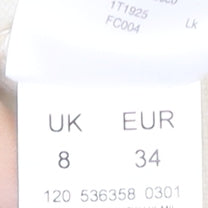 River Island Women’s Beige Wool Blend Cropped Wide-Leg Trousers Size 8