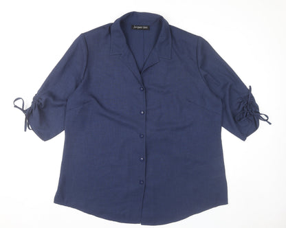 Womens UK Size 20 Jacques Vert Blue Classic Blouse