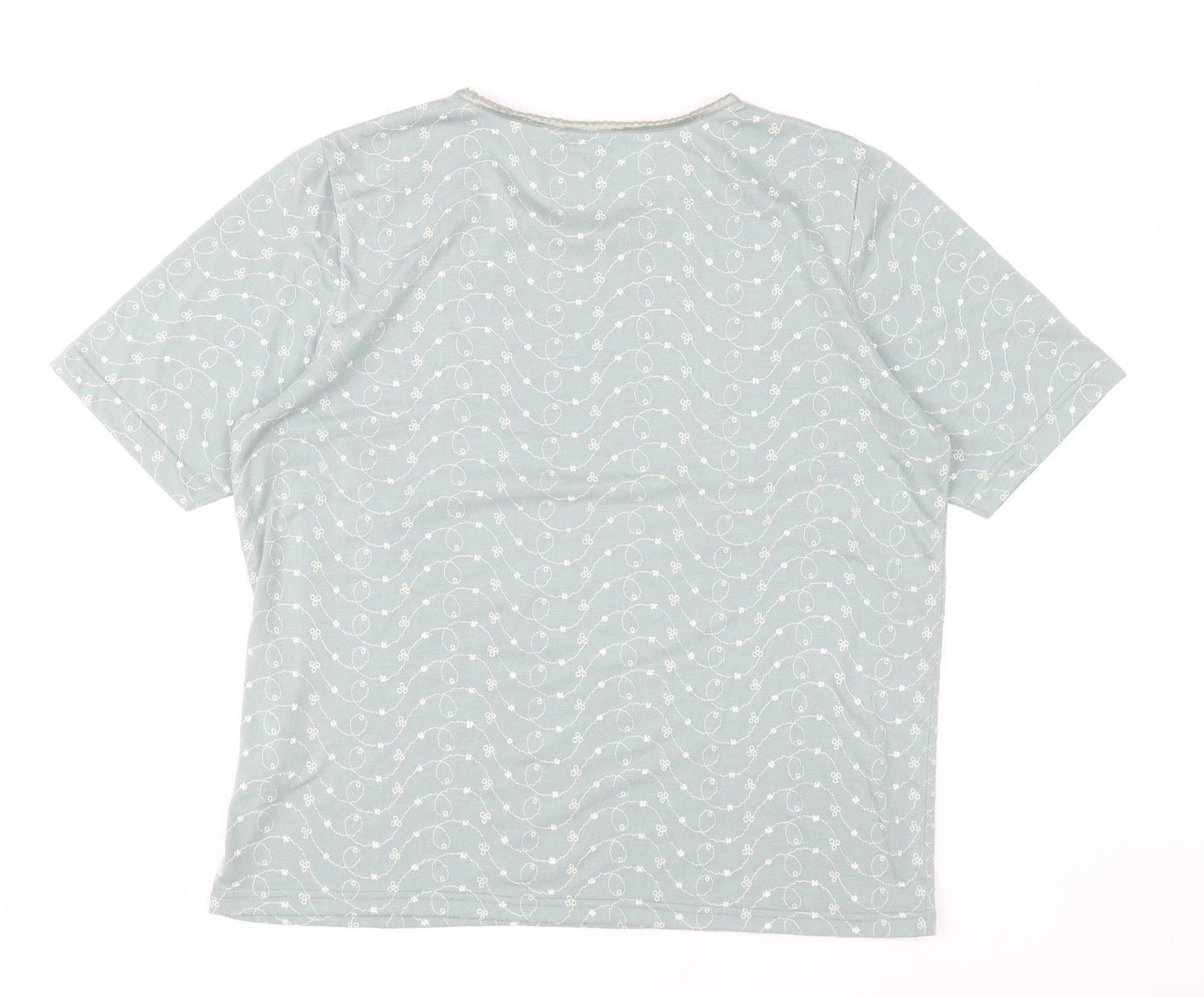 Berkertex Women’s Green Floral Short Sleeve T-Shirt Size 16