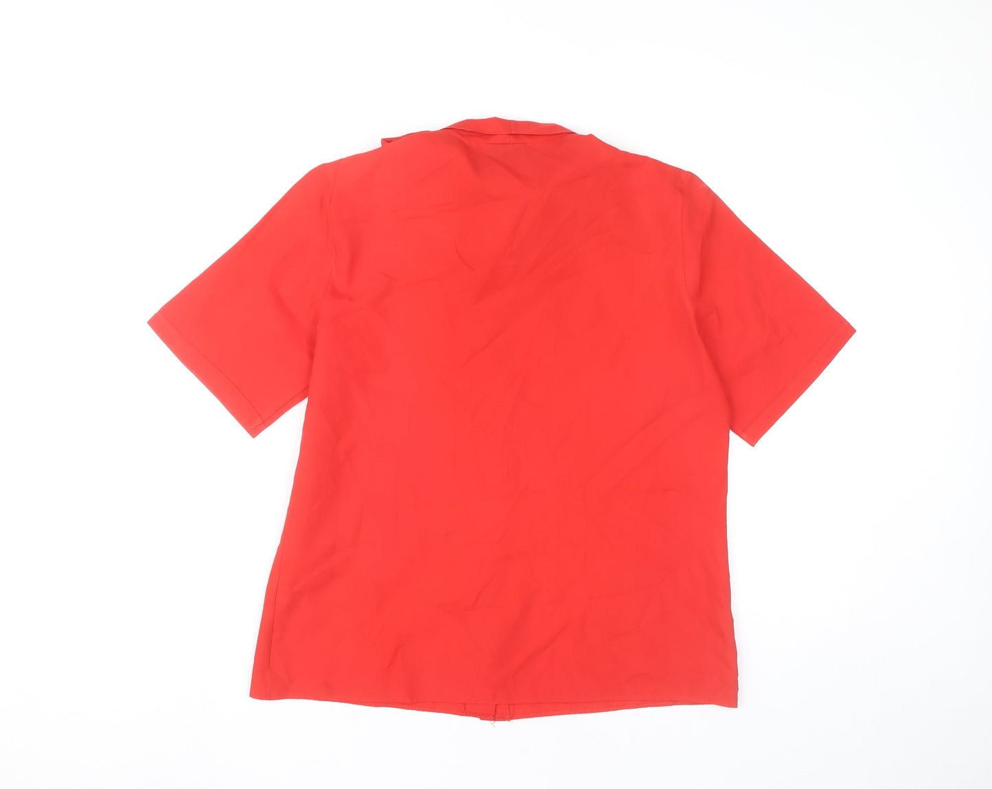 Womens UK Size 12 Canda Red Classic Blouse