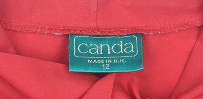 Womens UK Size 12 Canda Red Classic Blouse