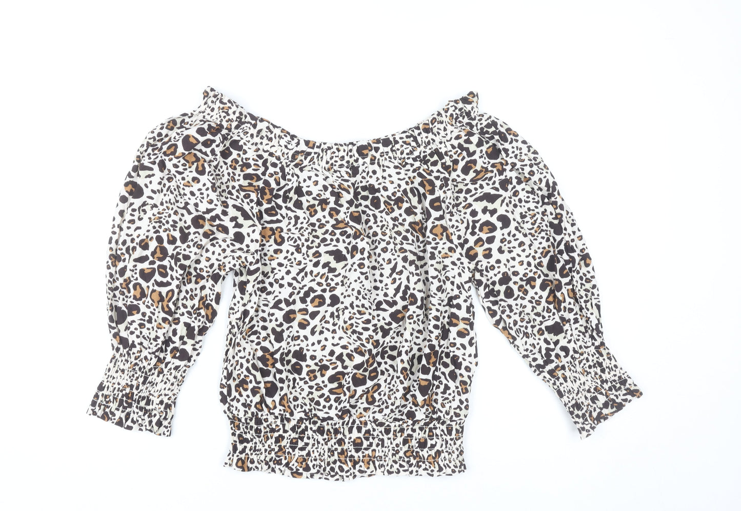 Womens UK Size 6 Oliver Bonas Multicoloured Cropped Blouse
