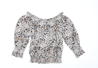 Womens UK Size 6 Oliver Bonas Multicoloured Cropped Blouse