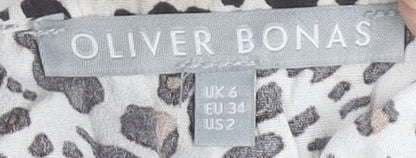 Womens UK Size 6 Oliver Bonas Multicoloured Cropped Blouse