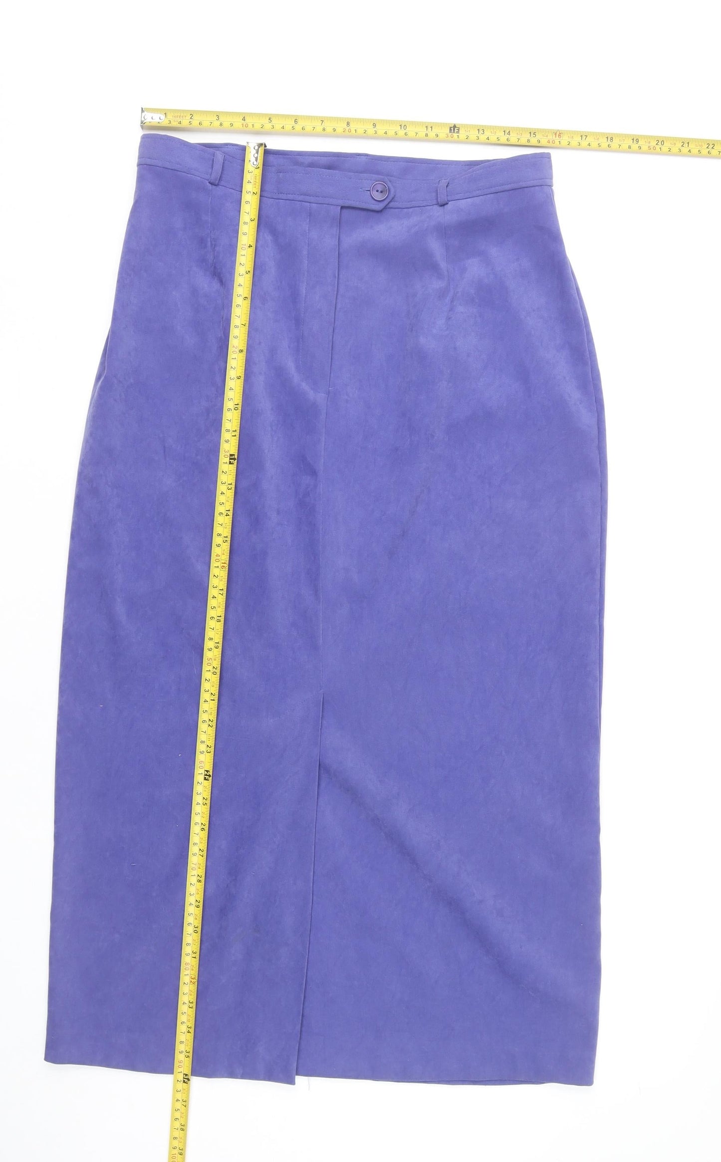 Etam Women’s Purple Size 16 Pencil Midi Skirt Polyester