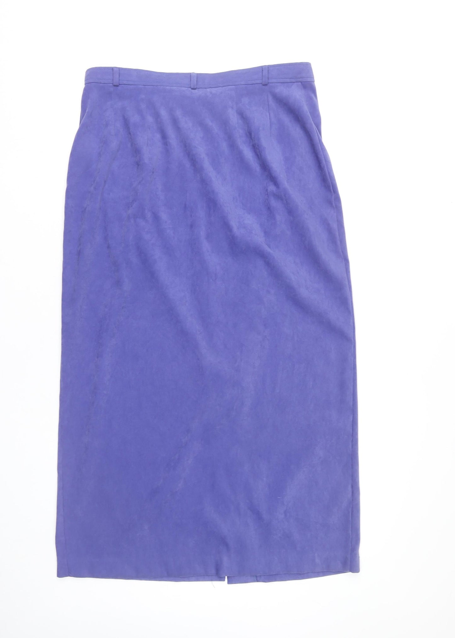 Etam Women’s Purple Size 16 Pencil Midi Skirt Polyester