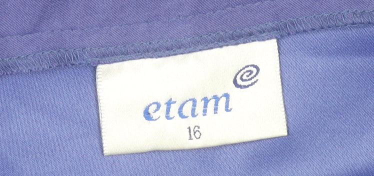 Etam Women’s Purple Size 16 Pencil Midi Skirt Polyester