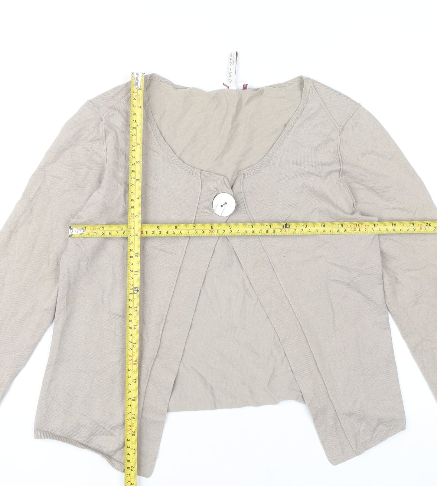 Womens UK Size 12 White Stuff Beige Cardigan Jumper